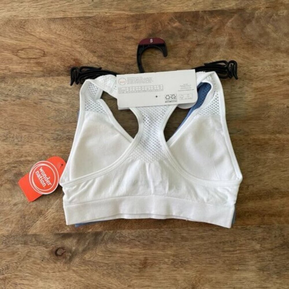 5/$20 NEW 2Pk S Girls Racerback Sports Bra Set - Picture 4 of 6